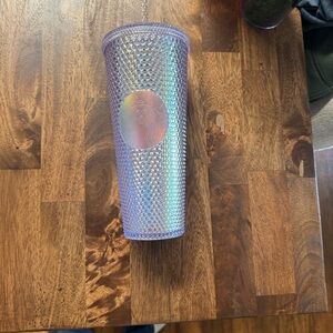 Starbucks Silver Iridescent Rainbow Unicorn Studded Tumbler